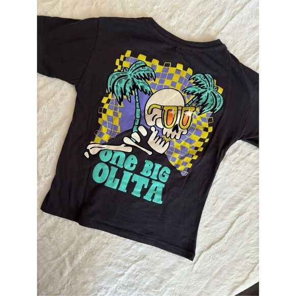 Zara Big Olita Skull Short Sleeve Shirt Size 4-5 Years - Picture 3 of 4